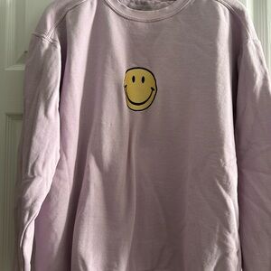 Lavender Smiley Face Sweatshirt